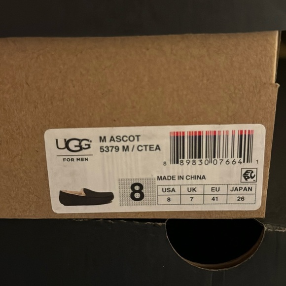 UGG MENs ASCOT CTEA LEATHER SLIPPER  8 M - Brand New - Picture 8 of 8